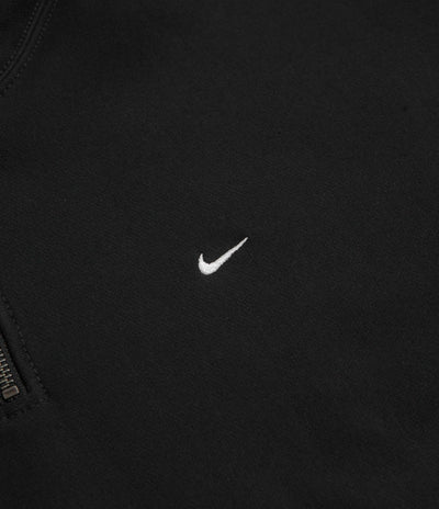 Nike Solo Swoosh Quarter Zip Sweatshirt - Black / White