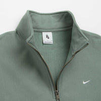 Nike Solo Swoosh Quarter Zip Sweatshirt - Clay Green / White thumbnail