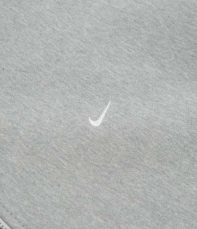 Nike Solo Swoosh Quarter Zip Sweatshirt - Dark Grey Heather / White