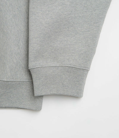 Nike Solo Swoosh Quarter Zip Sweatshirt - Dark Grey Heather / White