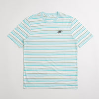 Nike Stripe Club T-Shirt in Glacier Blue and Black thumbnail