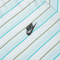 Nike Stripe Club T-Shirt in Glacier Blue and Black thumbnail