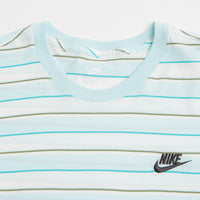 Nike Stripe Club T-Shirt in Glacier Blue and Black thumbnail