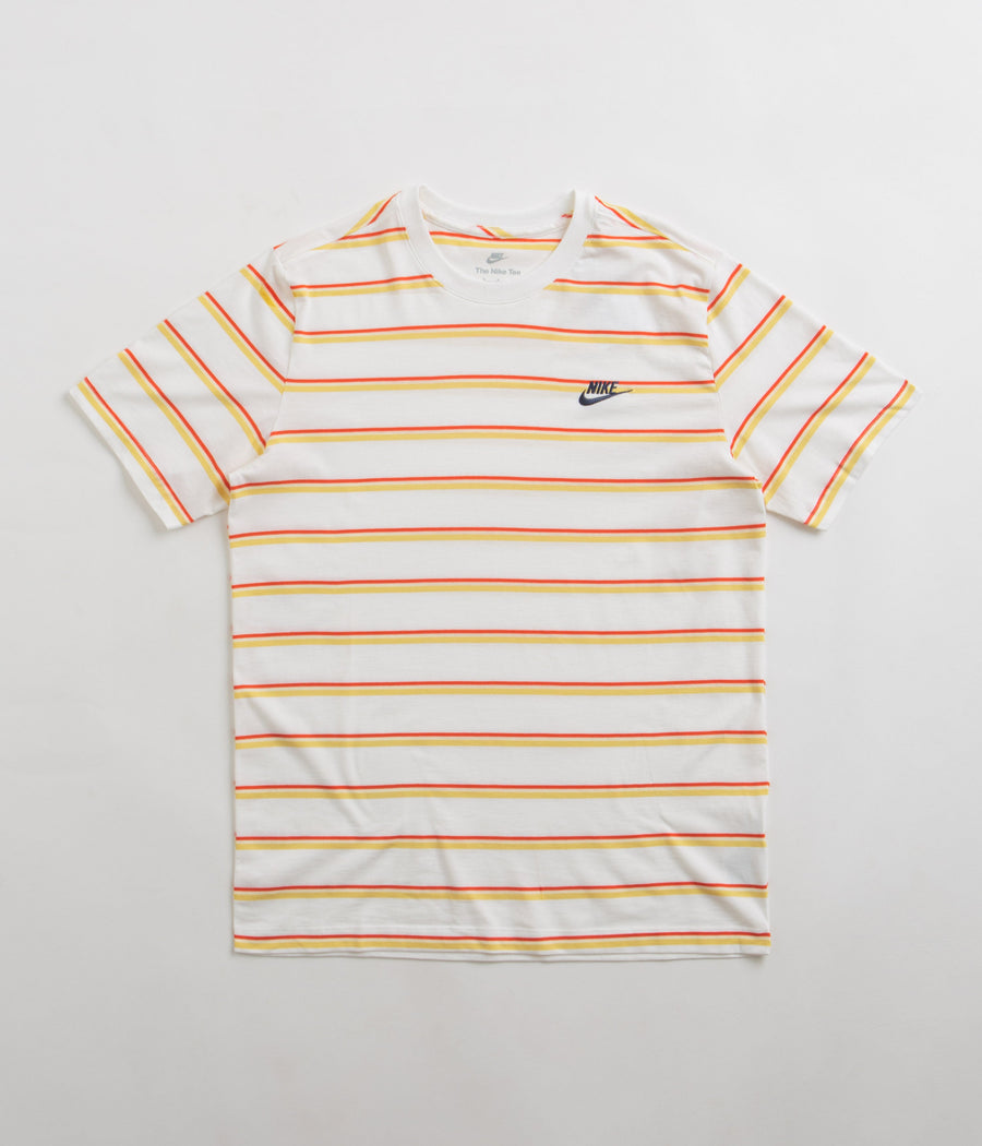 Nike Stripe T-Shirt in White and Multi