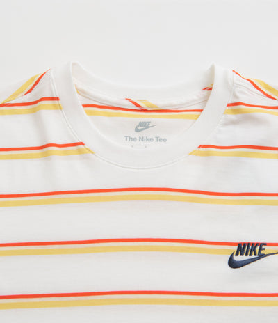 Nike Stripe T-Shirt in White and Multi