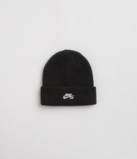 Nike SB Terra Beanie in Black and Dark Grey / White