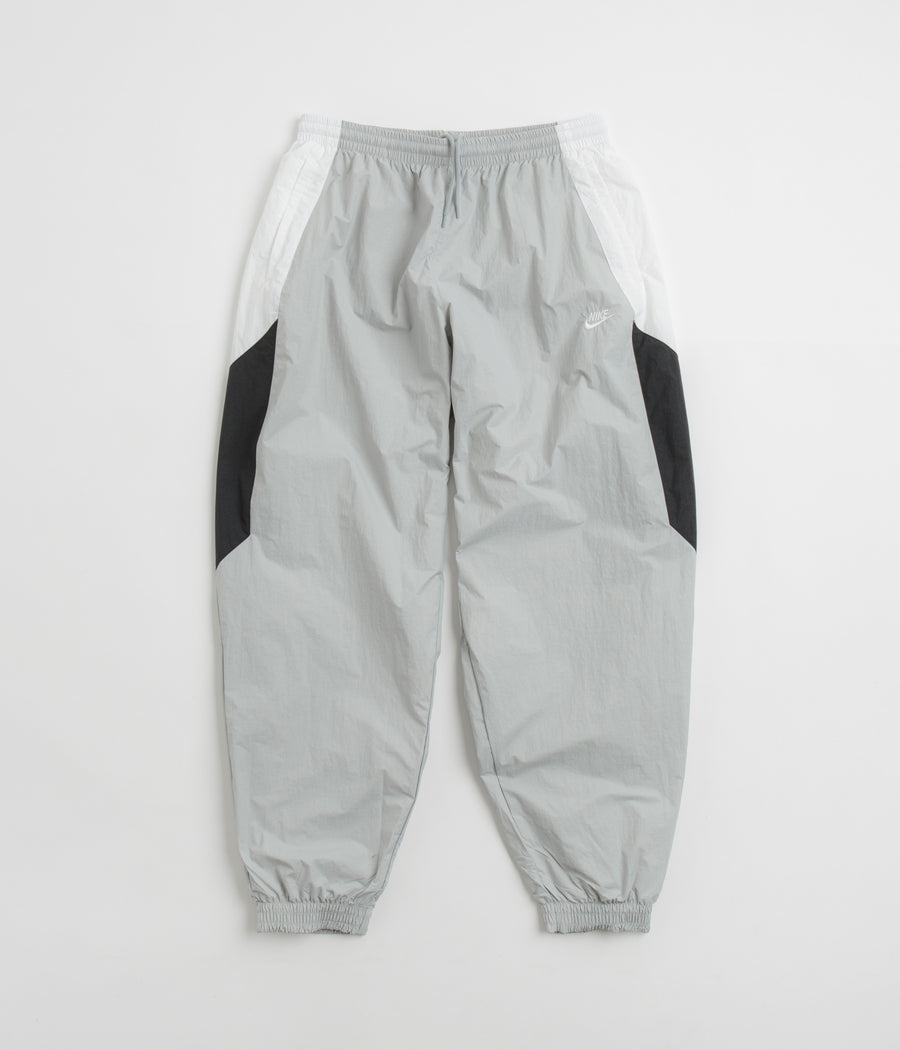Nike Woven Track Pants in Light Smoke Grey and White / Black / White