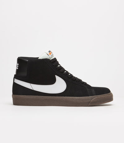 Nike SB Blazer Mid Shoes - Black / White - Black - Sail