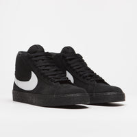 Nike SB Blazer Mid Shoes - Black / White - Black - Black thumbnail