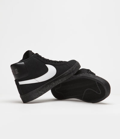 Nike SB Blazer Mid Shoes - Black / White - Black - Black