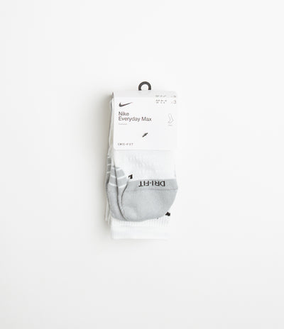 Nike SB Everyday Max Cushioned Crew Socks (3 Pack) - White / Wolf Grey / Black