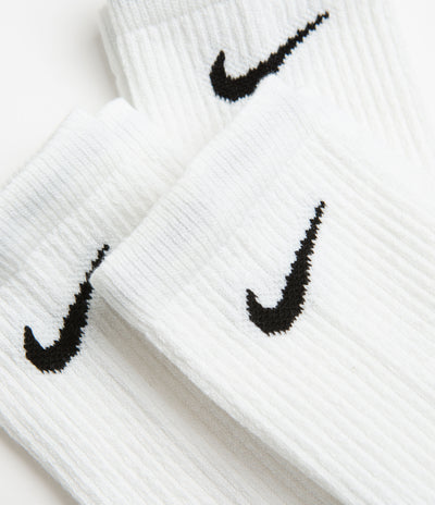Nike SB Everyday Max Cushioned Crew Socks (3 Pack) - White / Wolf Grey / Black