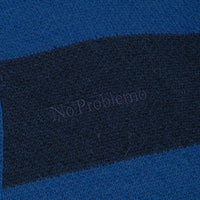 No Problemo Striped Mohair Oversized Cardigan - Blue Multi thumbnail