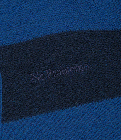 No Problemo Striped Mohair Oversized Cardigan - Blue Multi