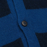 No Problemo Striped Mohair Oversized Cardigan - Blue Multi thumbnail