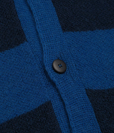 No Problemo Striped Mohair Oversized Cardigan - Blue Multi