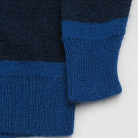 No Problemo Striped Mohair Oversized Cardigan - Blue Multi thumbnail