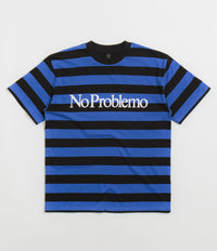 No Problemo Striped T-Shirt in Black Multi