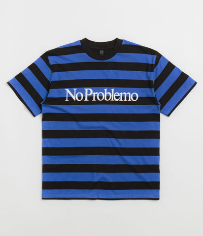 No Problemo Striped T-Shirt in Black Multi