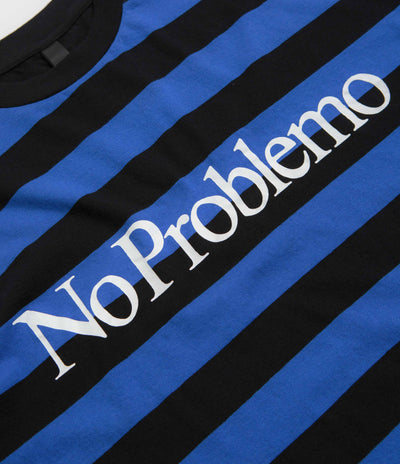 No Problemo Striped T-Shirt in Black Multi