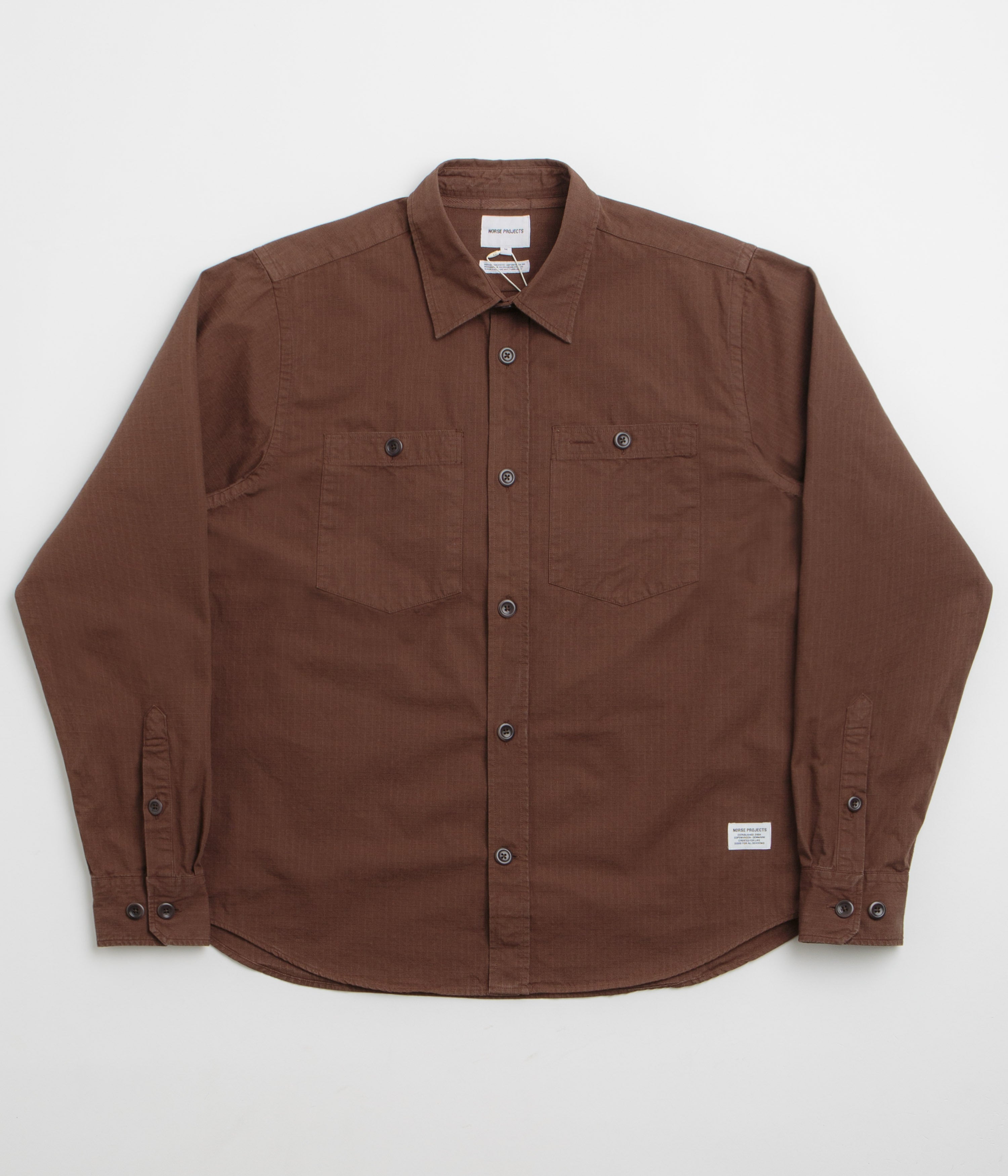 Norse Projects Algot Relaxed Shirt in Mahogany