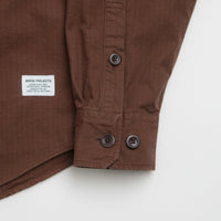 Norse Projects Algot Relaxed Shirt - Mahogany thumbnail