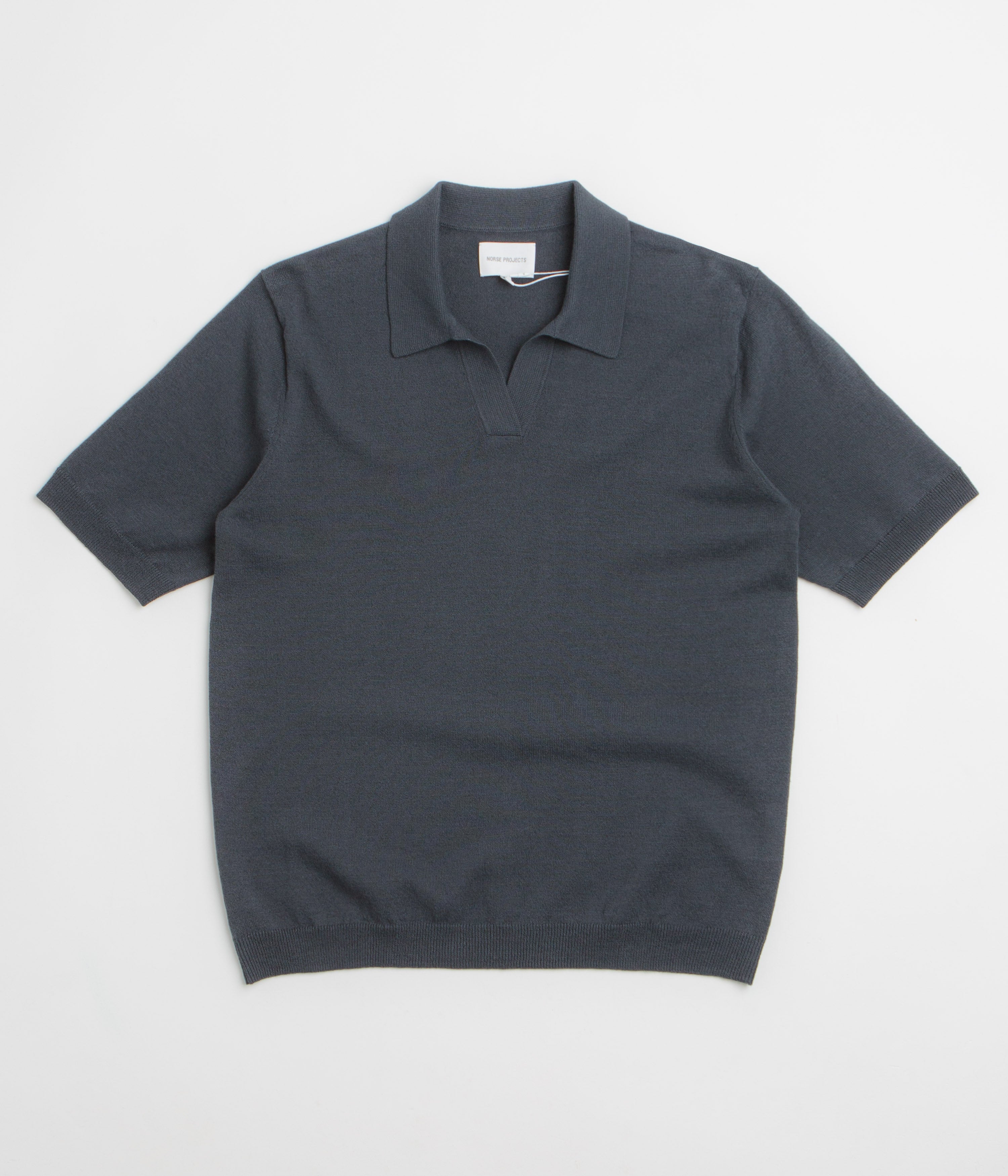 Norse Projects Anholt Cotton Paper Polo Shirt - Graphite