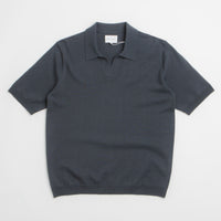 Norse Projects Anholt Cotton Paper Polo Shirt in Graphite thumbnail