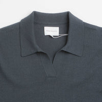 Norse Projects Anholt Cotton Paper Polo Shirt in Graphite thumbnail