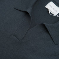 Norse Projects Anholt Cotton Paper Polo Shirt in Graphite thumbnail