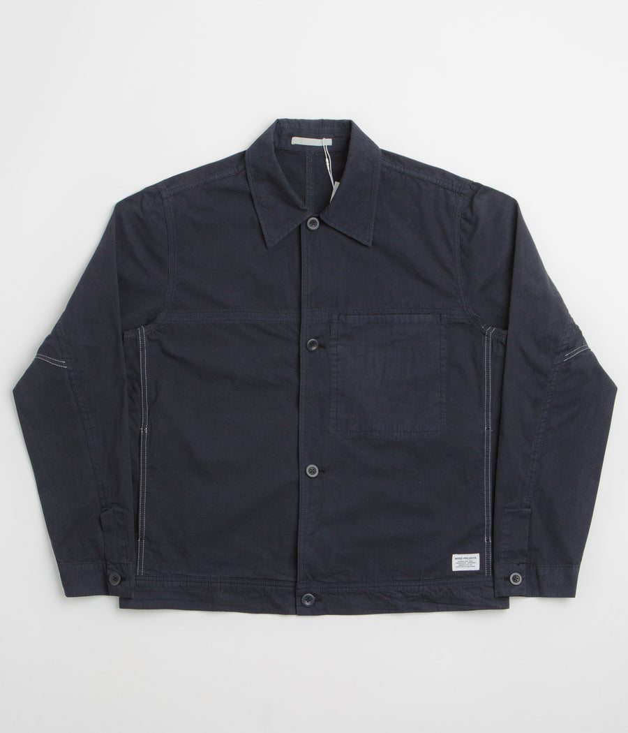 Norse Projects Arresskov Compact Cotton Overshirt - Dark Navy