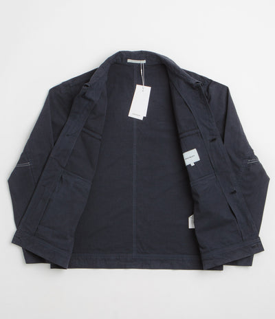 Norse Projects Arresskov Compact Cotton Overshirt in Dark Navy