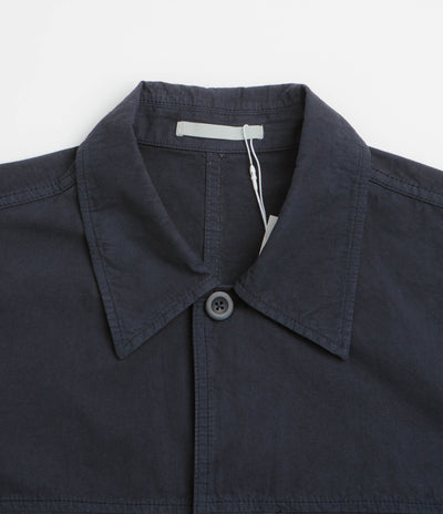 Norse Projects Arresskov Compact Cotton Overshirt in Dark Navy