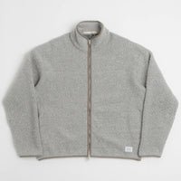 Norse Projects Bjorn Sherpa Wool Fleece Jacket in Grey Melange thumbnail