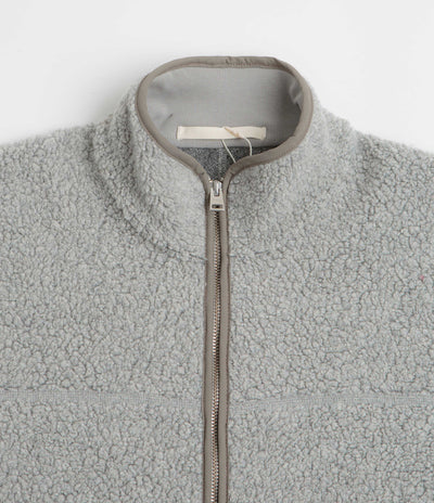 Norse Projects Bjorn Sherpa Wool Fleece Jacket in Grey Melange