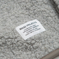 Norse Projects Bjorn Sherpa Wool Fleece Jacket in Grey Melange thumbnail