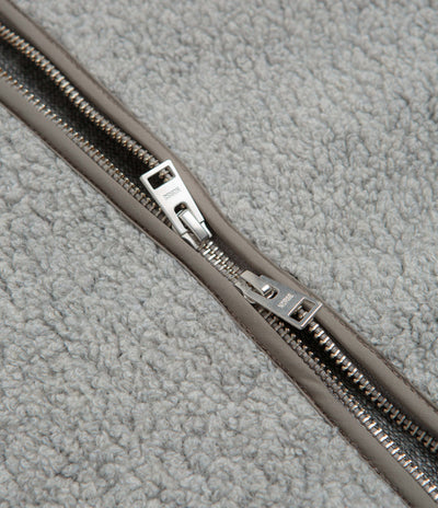 Norse Projects Bjorn Sherpa Wool Fleece Jacket in Grey Melange