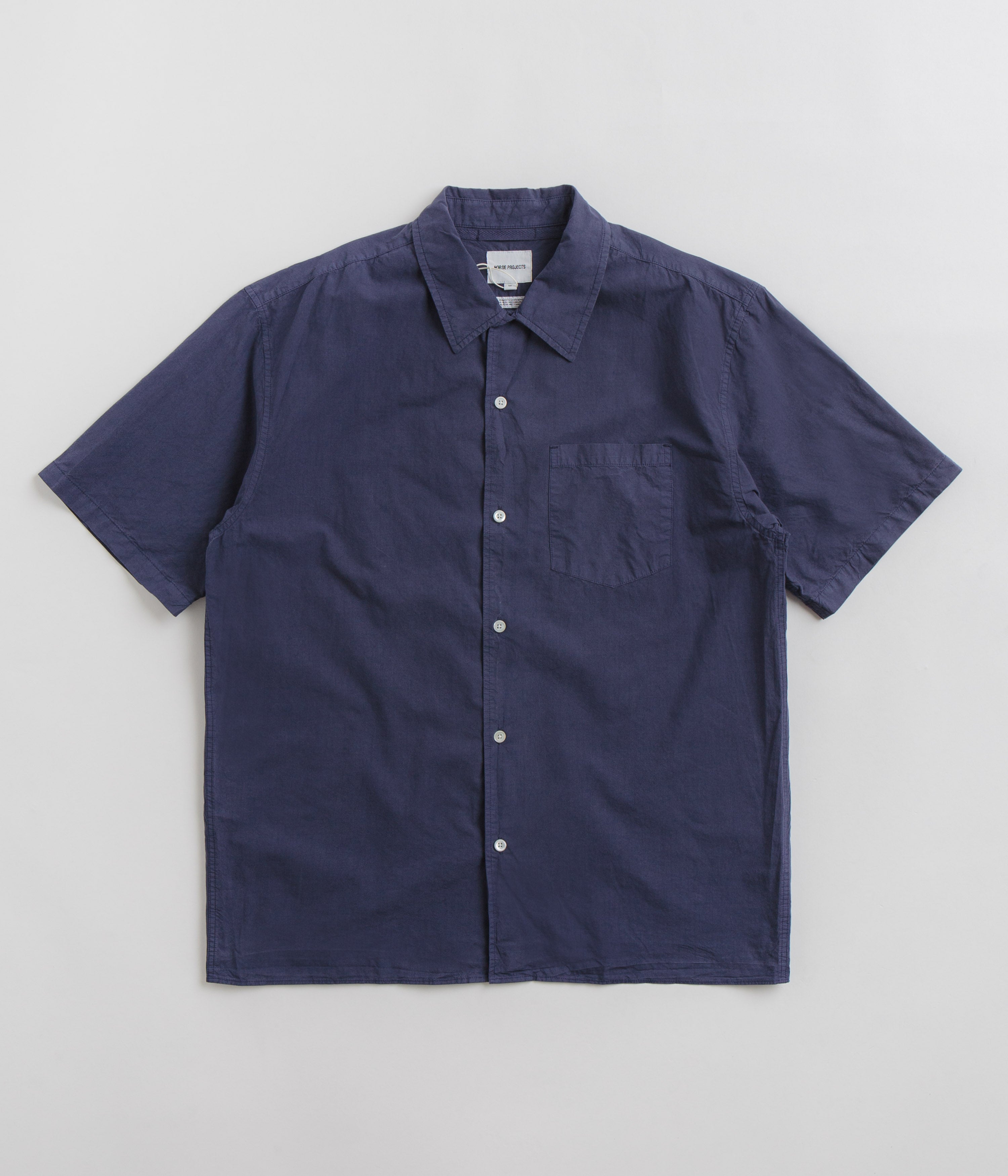 Norse Projects Carsten Tencel Shirt in Calcite Blue
