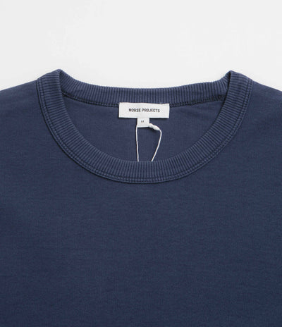 Norse Projects Elmelunde Organic Cotton T-Shirt in Workwear Blue