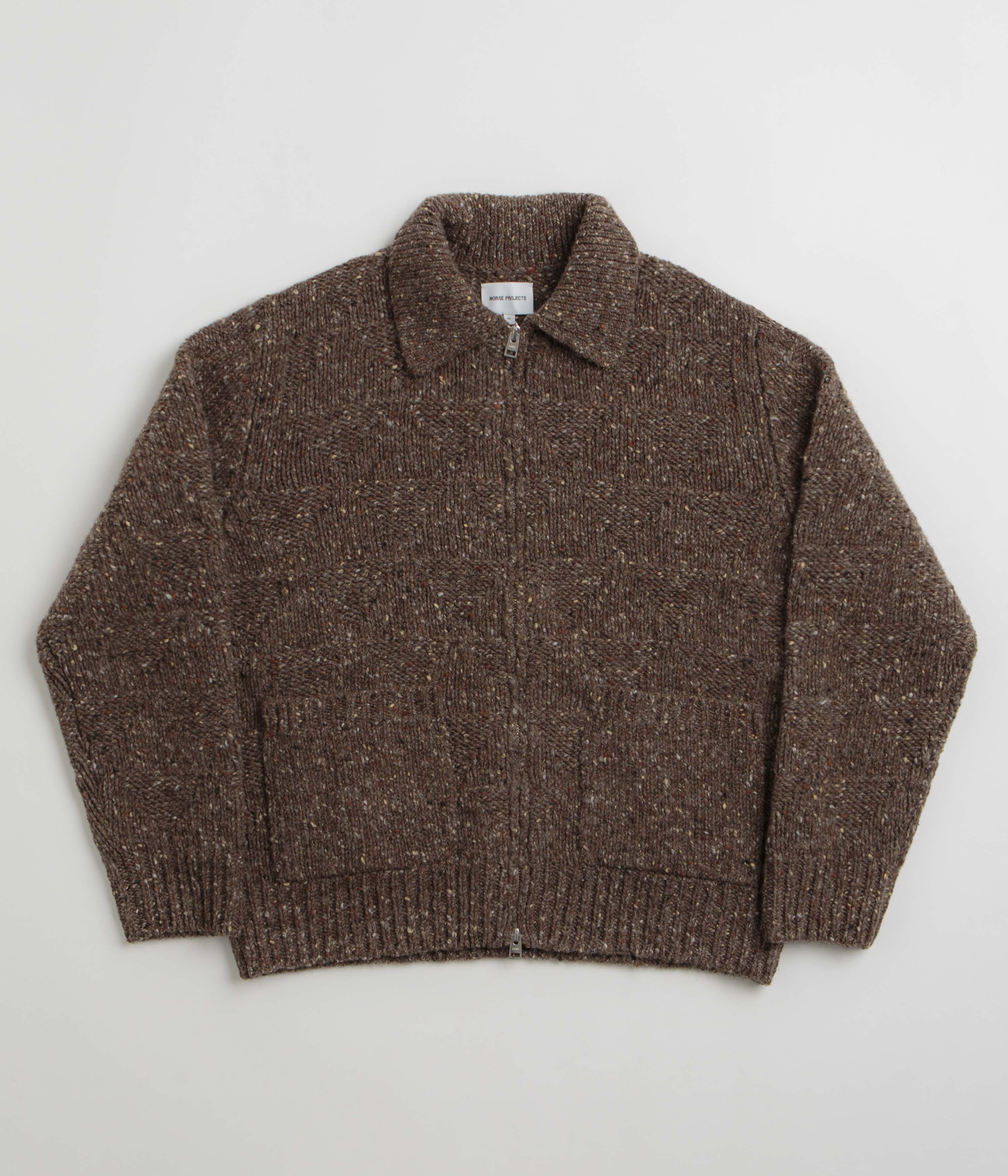 Norse Projects Erik Donegal Diamond Jacket in Seal Brown