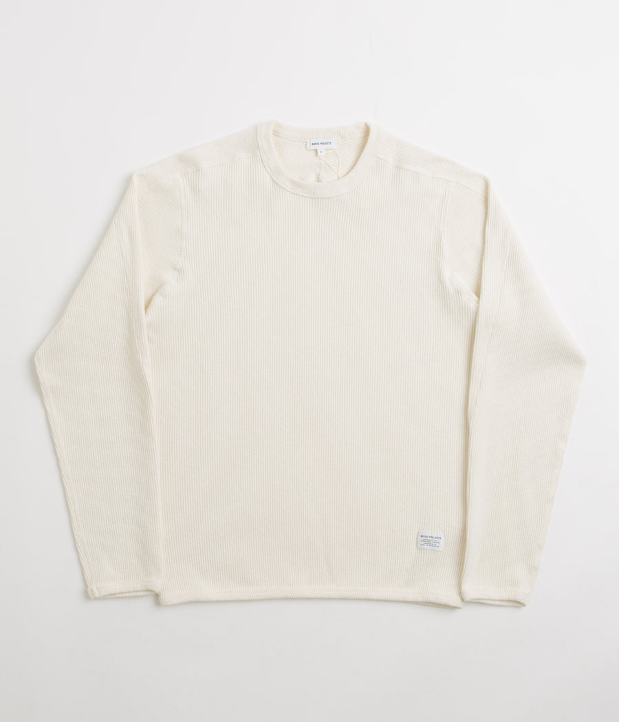 Norse Projects Eske Military Rib Long Sleeve T-Shirt in Ecru