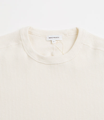 Norse Projects Eske Military Rib Long Sleeve T-Shirt in Ecru