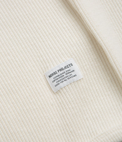 Norse Projects Eske Military Rib Long Sleeve T-Shirt in Ecru