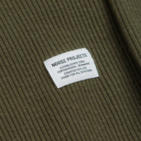 Norse Projects Eske Military Rib Long Sleeve T-Shirt - Olive Night thumbnail