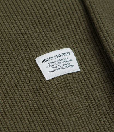 Norse Projects Eske Military Rib Long Sleeve T-Shirt - Olive Night