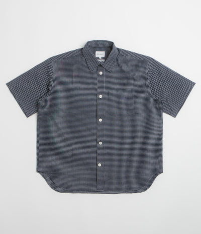 Norse Projects Espevik Short Sleeve Shirt - Dark Navy Check