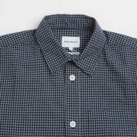 Norse Projects Espevik Short Sleeve Shirt - Dark Navy Check thumbnail