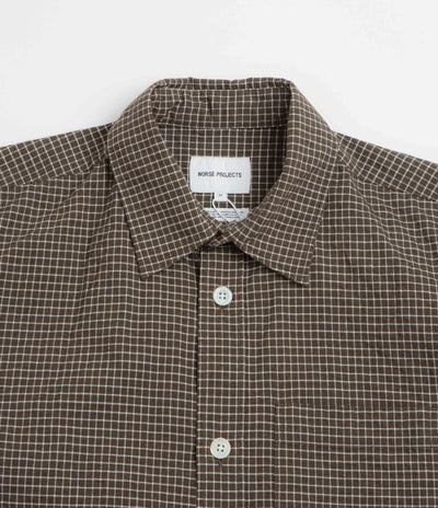 Norse Projects Espevik Short Sleeve Shirt in Taupe