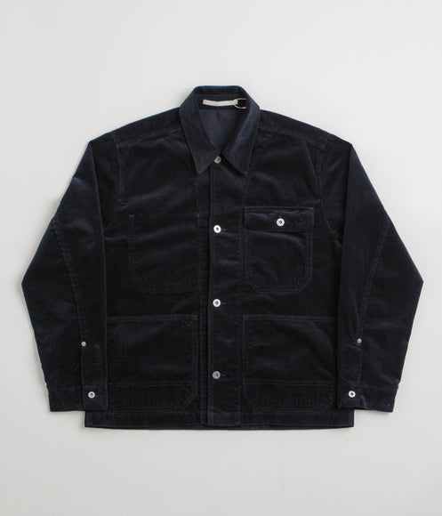 Norse Projects Folke Wide Corduroy Chore Jacket - Dark Navy