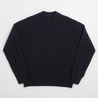 Norse Projects Hirtshals Knit Crewneck Sweatshirt in Dark Navy thumbnail